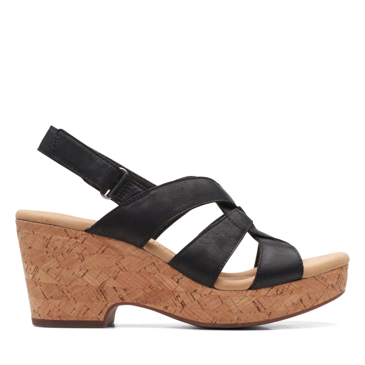 Sandalias Cuña Clarks Giselle Beach Mujer Negras | 99128666