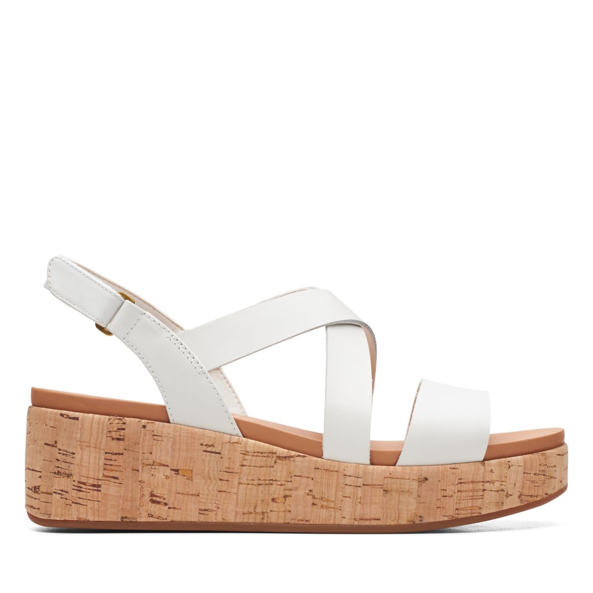 Sandalias Cuña Clarks Kimmei Cork Mujer Blancas | 9513536