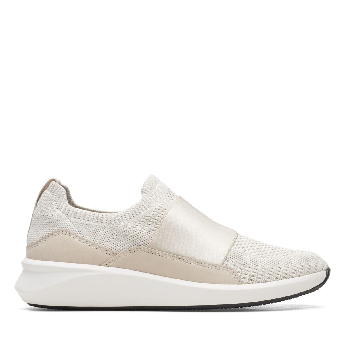 Slip On Clarks Un Rio Knit Mujer Blancas | 55060836