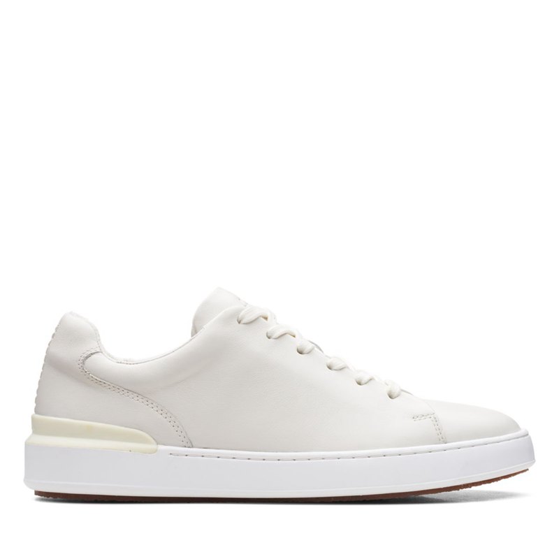 Zapatillas Clarks Court Lite Encaje Hombre Blancas | 36048454