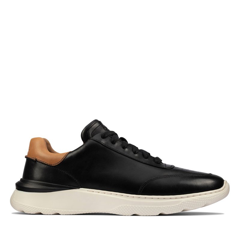 Zapatillas Clarks Sprint Lite Encaje Hombre Negras | 85807779