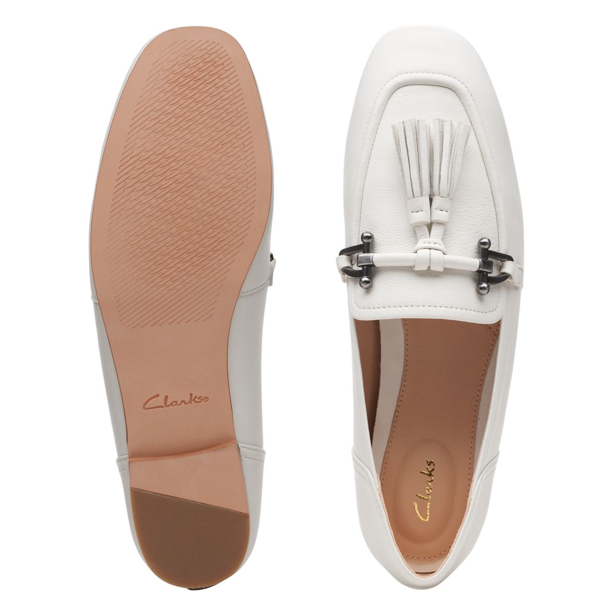 Ballerinas Clarks Pure 2 Tassel Mujer Blancas | 66092496