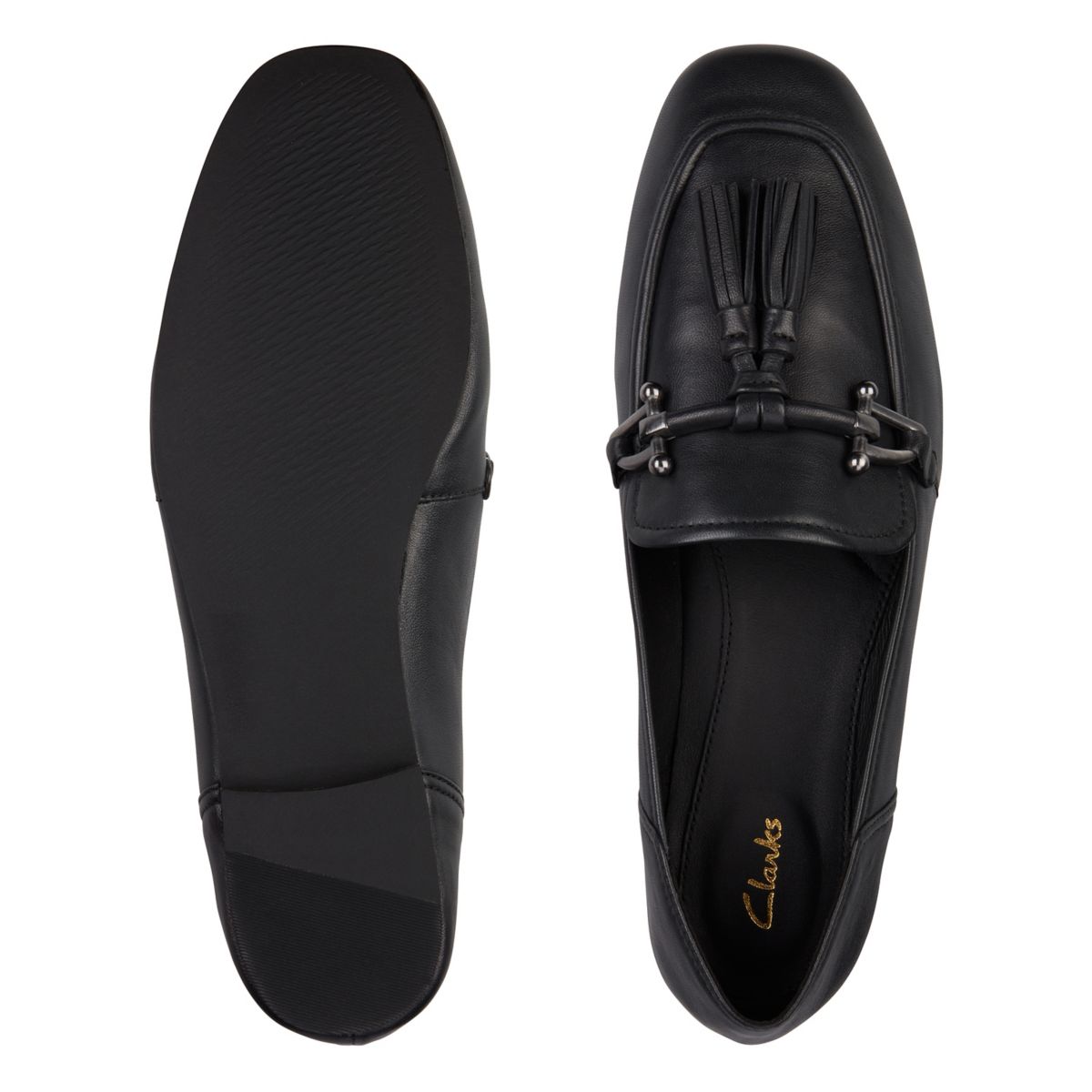 Ballerinas Clarks Pure 2 Tassel Mujer Negras | 92063040