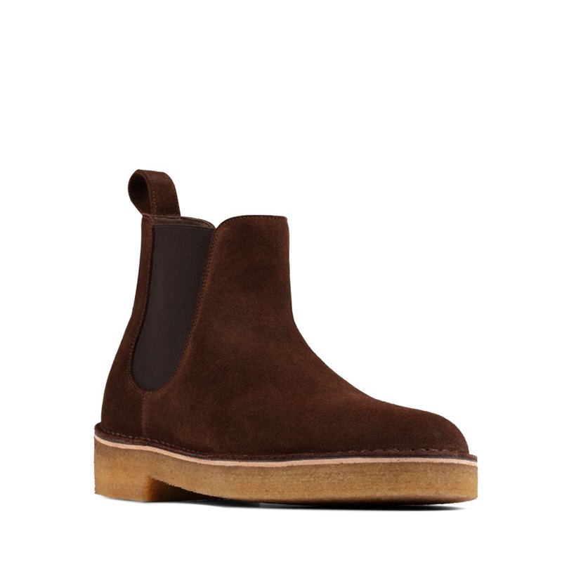 Botas Chelsea Clarks Originales Hombre Chocolate | 73489650