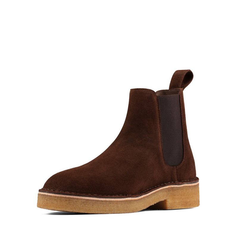 Botas Chelsea Clarks Originales Hombre Chocolate | 73489650