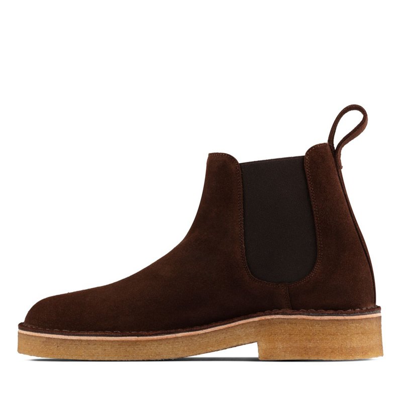 Botas Chelsea Clarks Originales Hombre Chocolate | 73489650