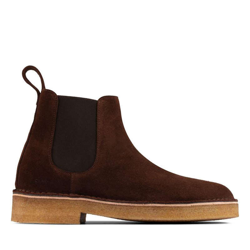 Botas Chelsea Clarks Originales Hombre Chocolate | 73489650