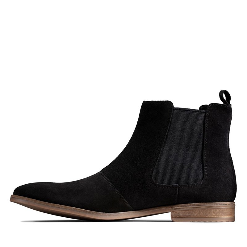 Botas Chelsea Clarks Stanford Top Hombre Negras | 58929904