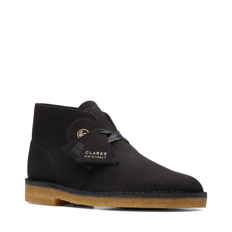 Botas De Desierto Clarks Originales Hombre Negras | 44958249