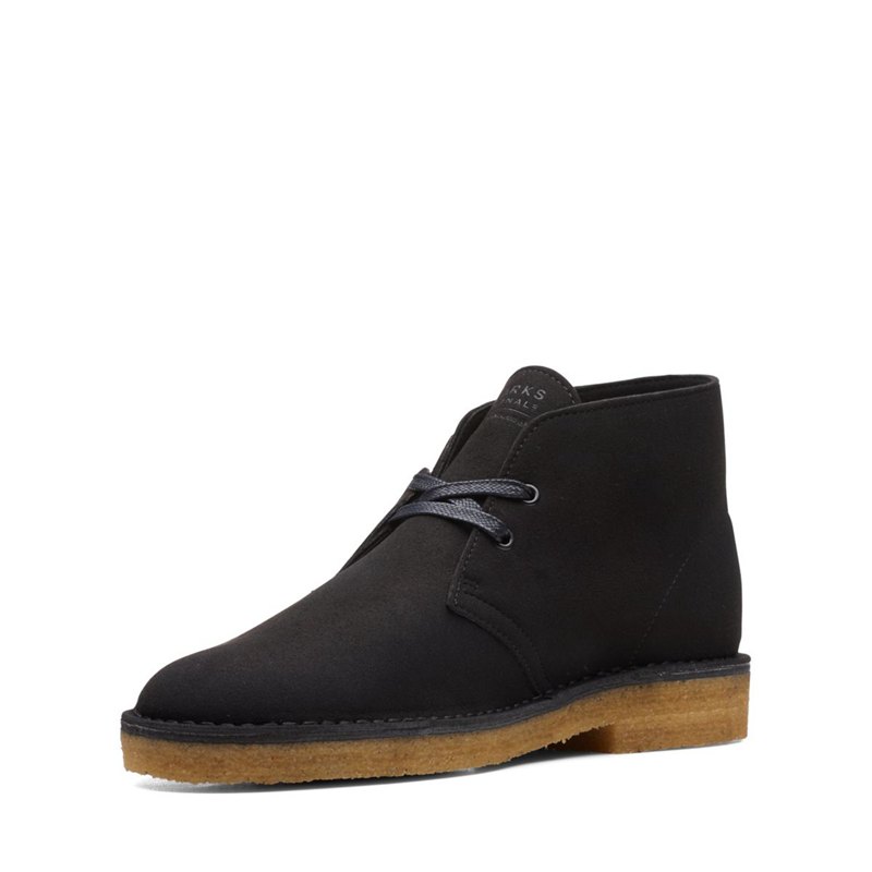 Botas De Desierto Clarks Originales Hombre Negras | 44958249