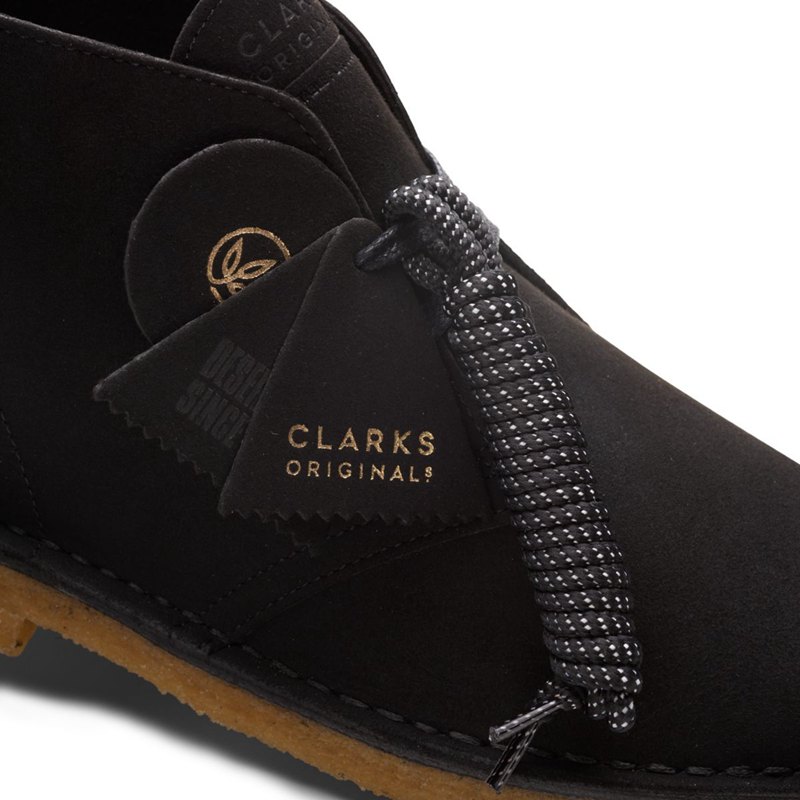 Botas De Desierto Clarks Originales Hombre Negras | 44958249