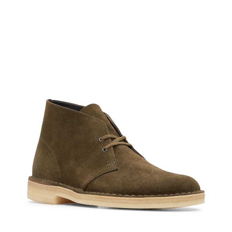 Botas De Desierto Clarks Originales Hombre Verde Oscuro Oliva | 45422138