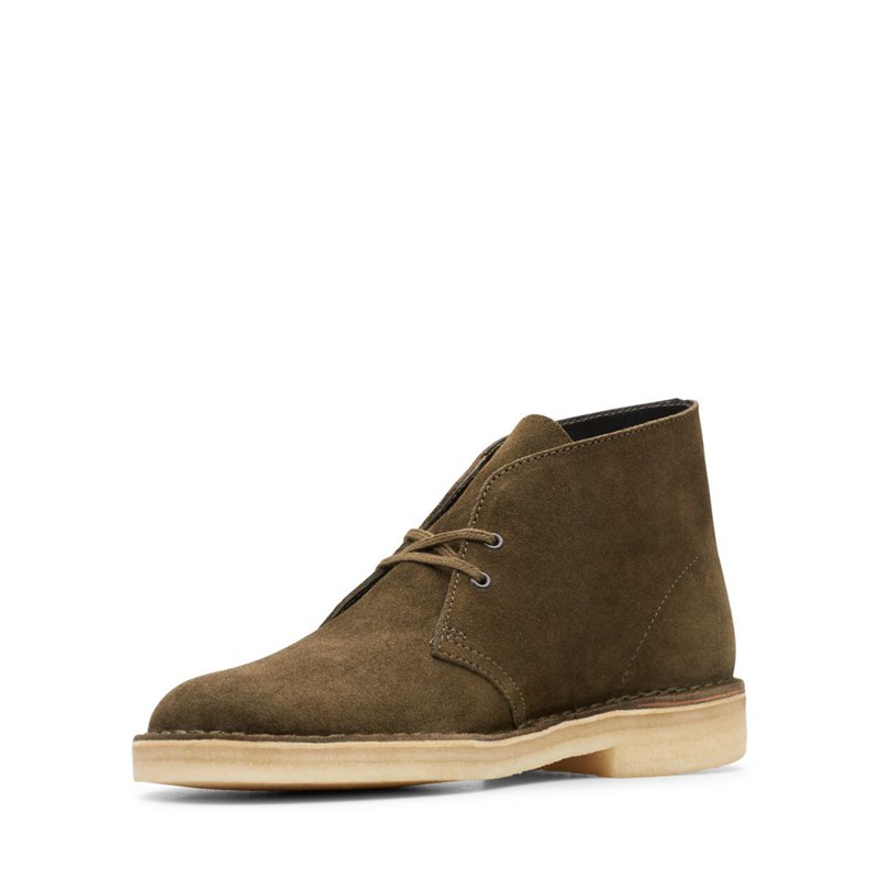 Botas De Desierto Clarks Originales Hombre Verde Oscuro Oliva | 45422138