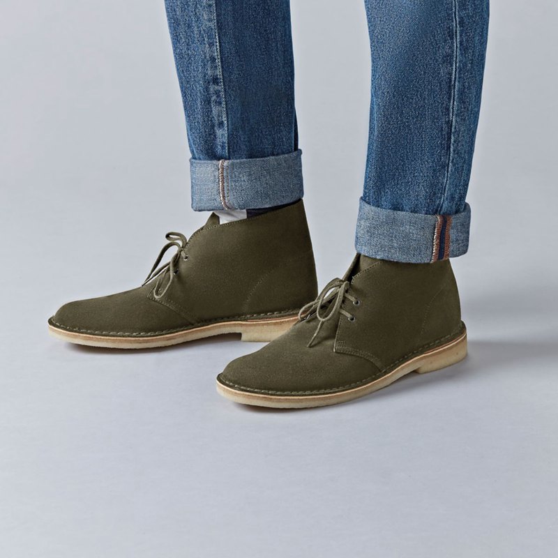 Botas De Desierto Clarks Originales Hombre Verde Oscuro Oliva | 45422138