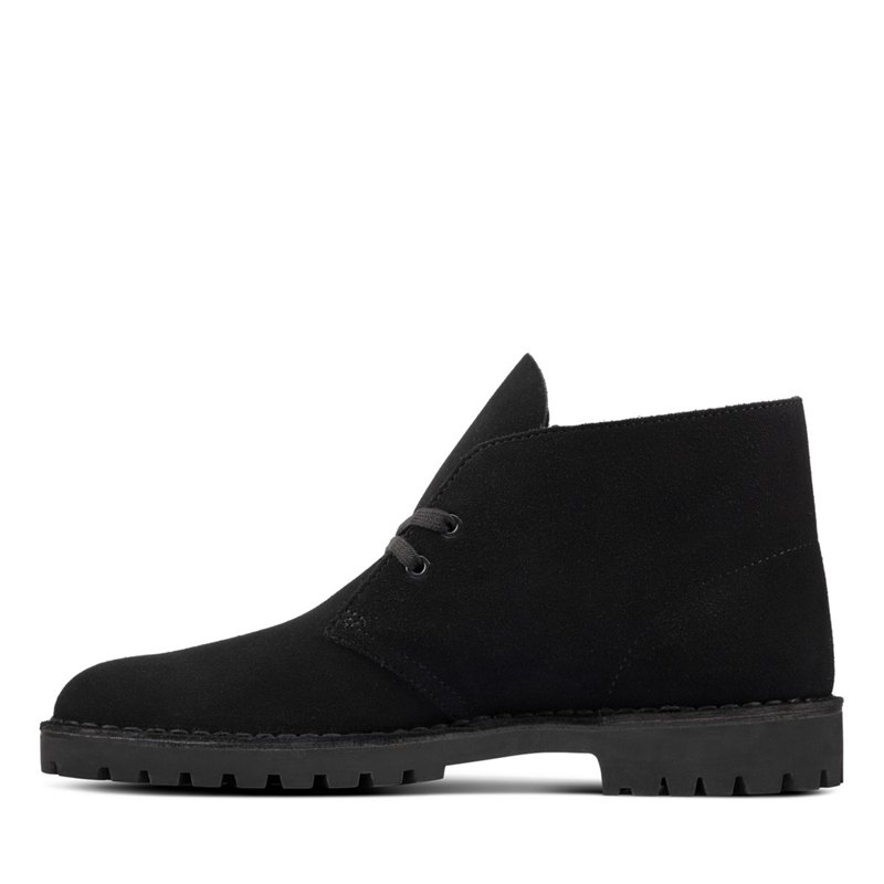 Botas De Desierto Clarks Originales Rock Hombre Negras | 33284187