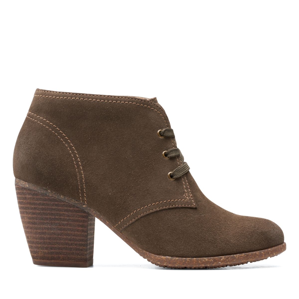 Botas De Tacón Clarks Bergen Encaje Mujer Verde Oscuro Oliva | 3993584