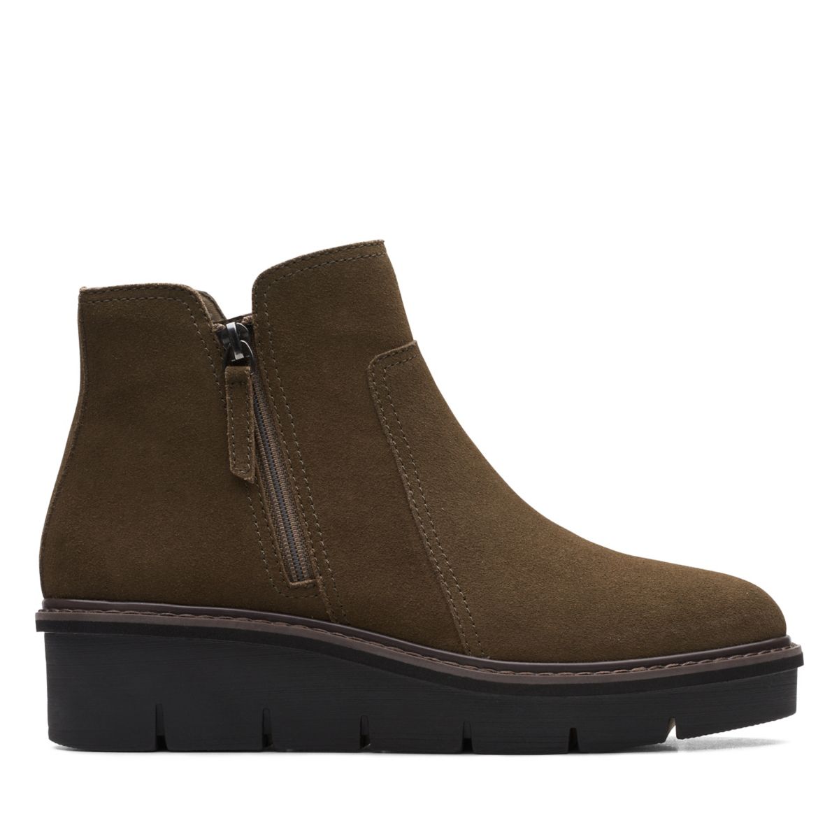 Botines Clarks Airabell Zip Mujer Verde Oscuro Oliva | 87709023