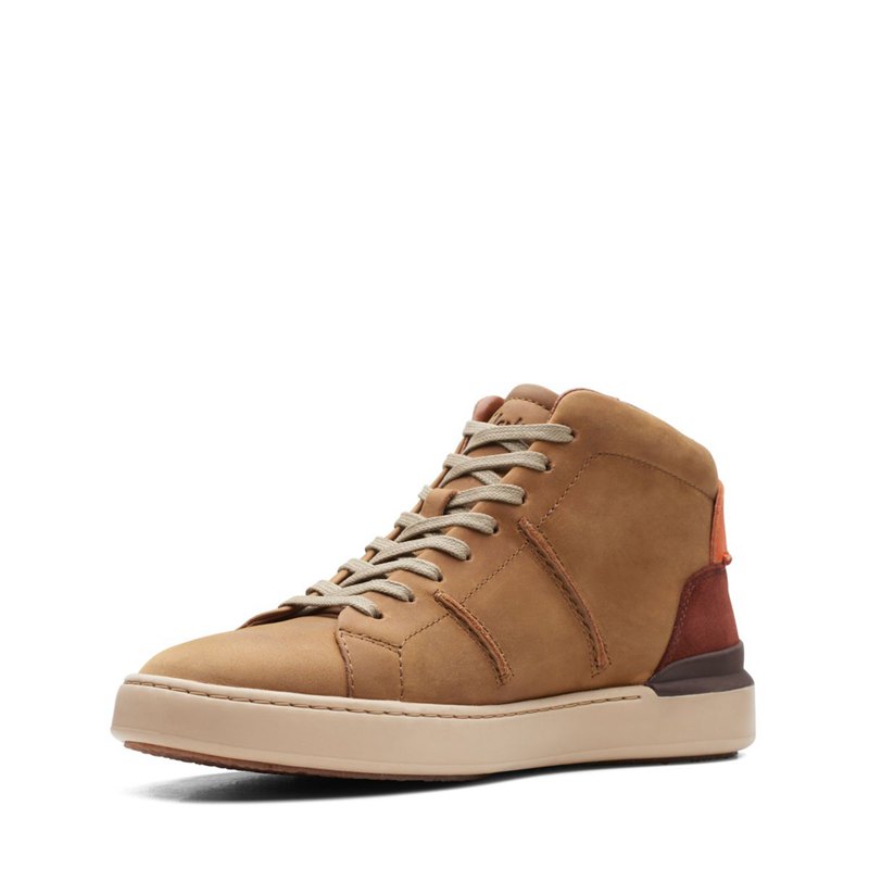 Botines Clarks Court Lite Hi Hombre Marrones Oscuro | 3583670