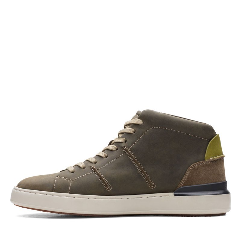 Botines Clarks Court Lite Hi Hombre Verde Oscuro Oliva | 38995673