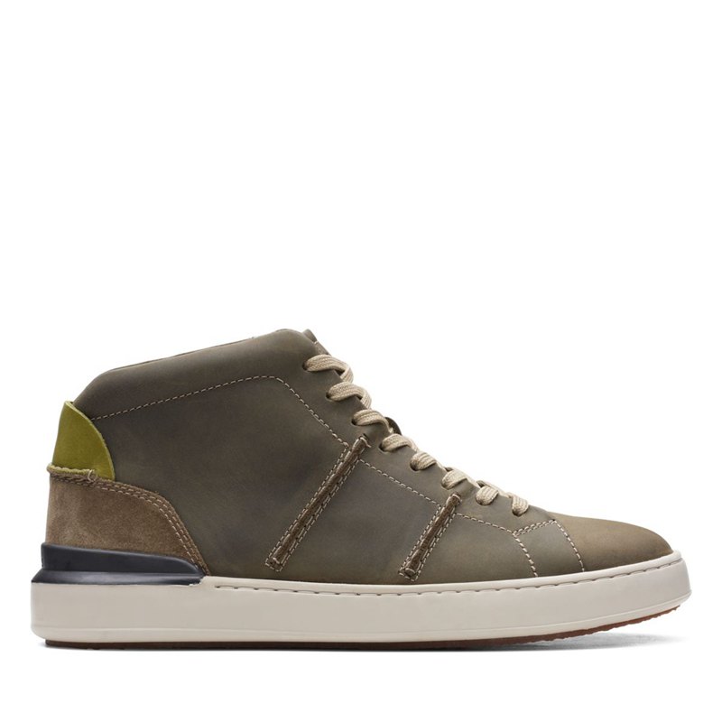 Botines Clarks Court Lite Hi Hombre Verde Oscuro Oliva | 38995673