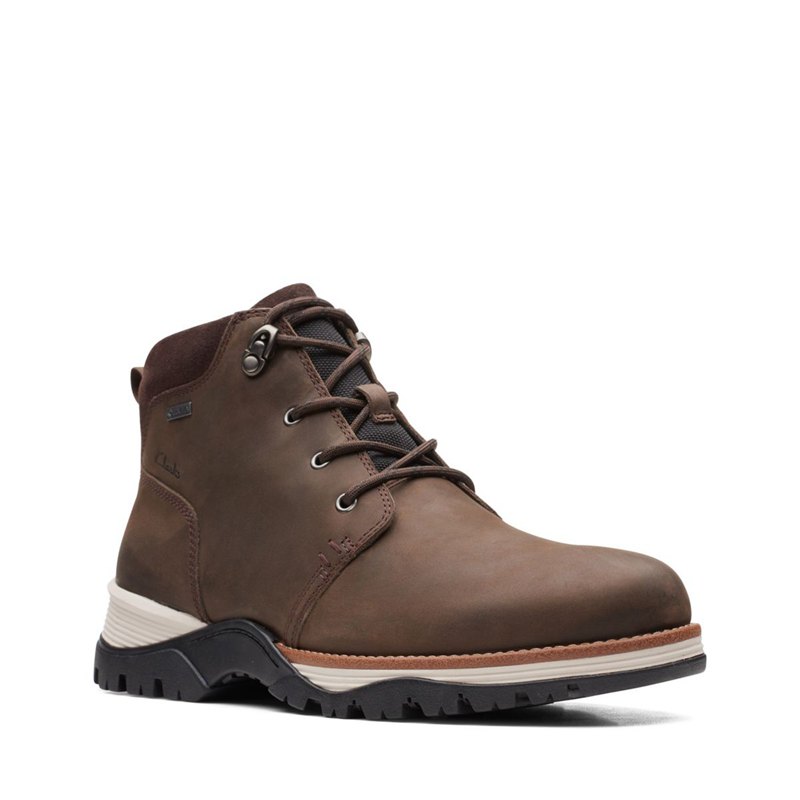 Botines Clarks Topton Mid GORE-TEX Hombre Marrones Oscuro | 10313222