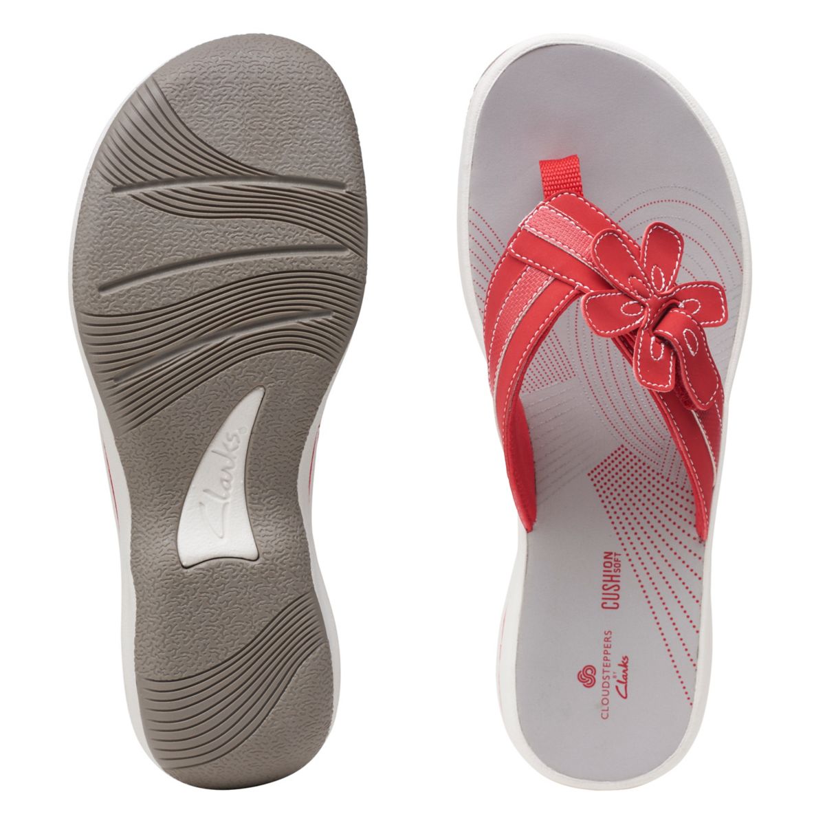 Chanclas Clarks Brinkley Flora Mujer Rojas | 53027115