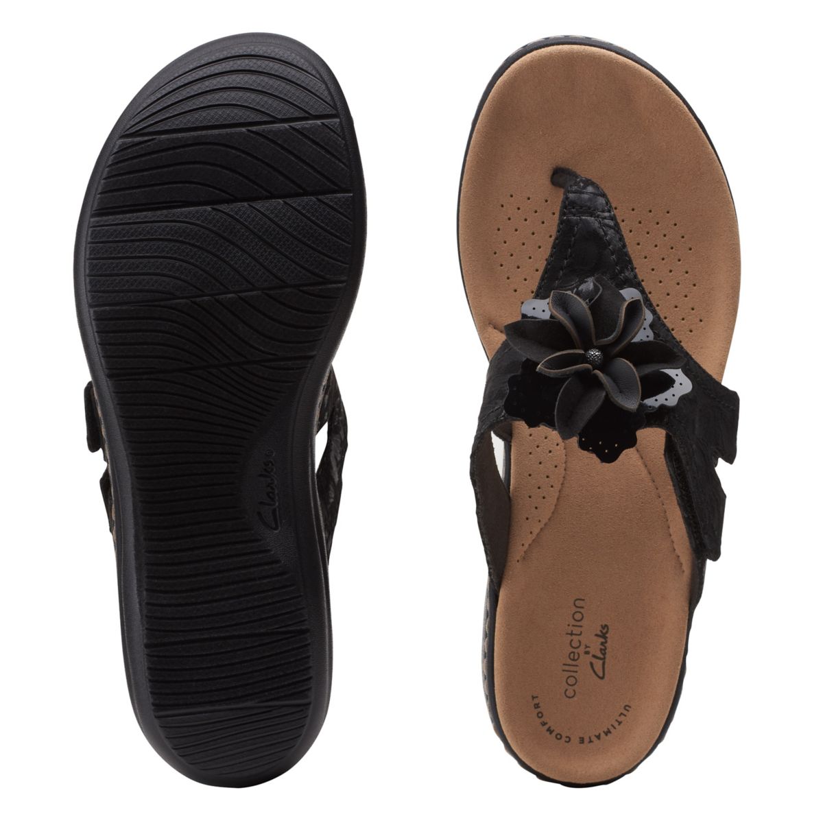 Chanclas Clarks Laurieann Gema Mujer Negras | 71697830