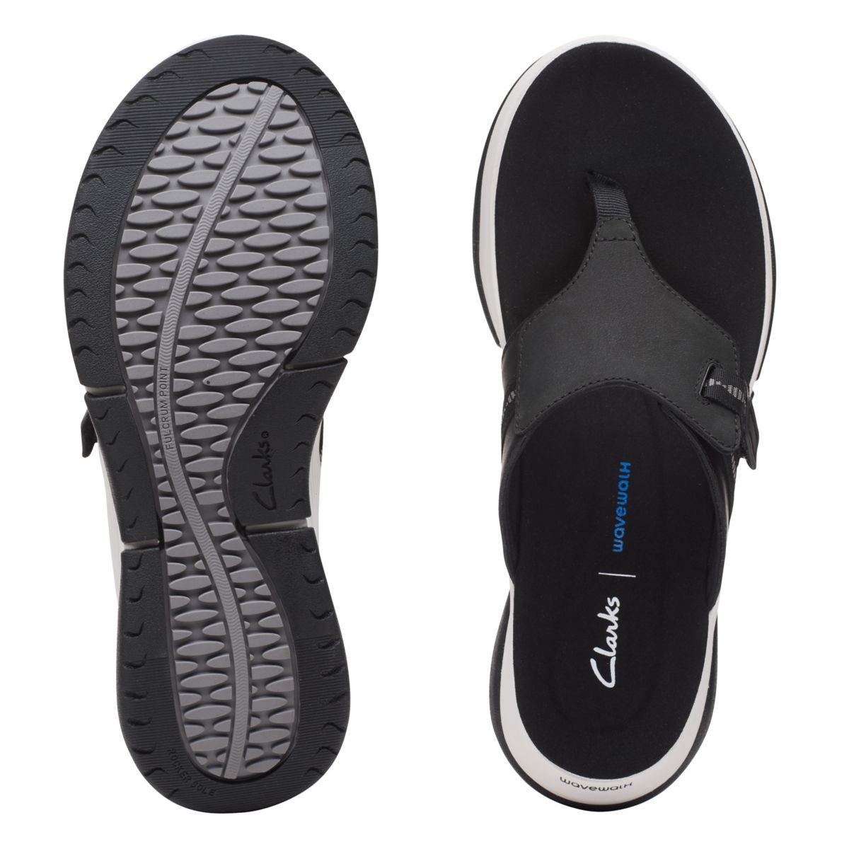 Chanclas Clarks Wave 2.0 Sea Mujer Negras | 9822826