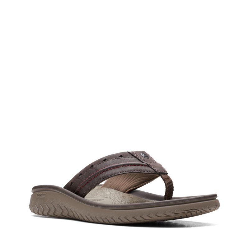 Chanclas Clarks Wesley Post Hombre Marrones | 19396725