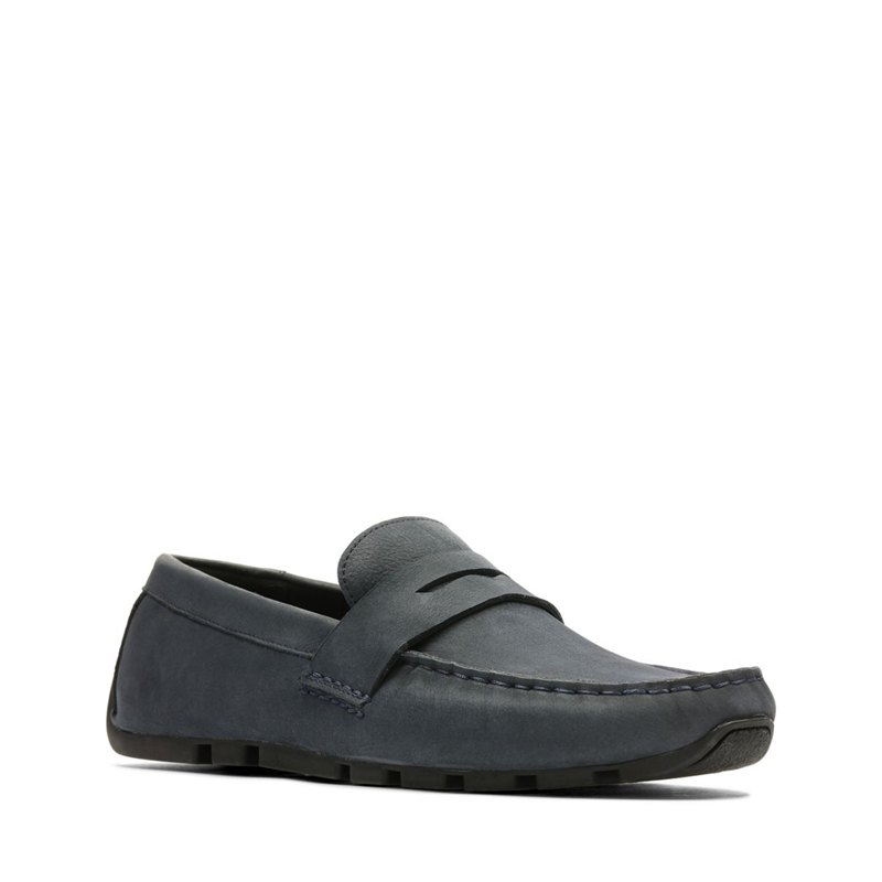 Loafers Clarks Oswick Penny Hombre Azul Marino | 57776516