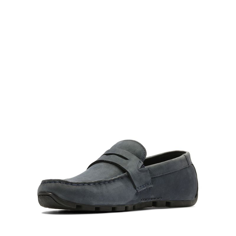 Loafers Clarks Oswick Penny Hombre Azul Marino | 57776516