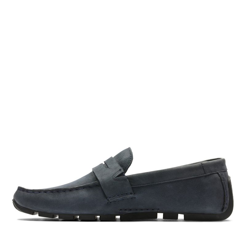 Loafers Clarks Oswick Penny Hombre Azul Marino | 57776516