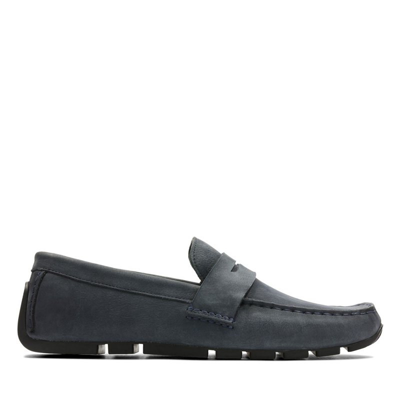 Loafers Clarks Oswick Penny Hombre Azul Marino | 57776516