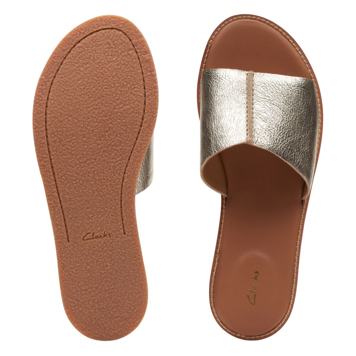 Mulas Clarks Karsea Mujer Doradas | 37831113