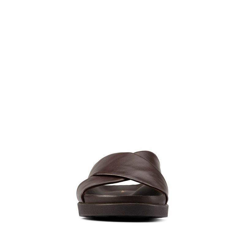 Mulas Clarks Sunder Cross Hombre Marrones Oscuro | 17158567