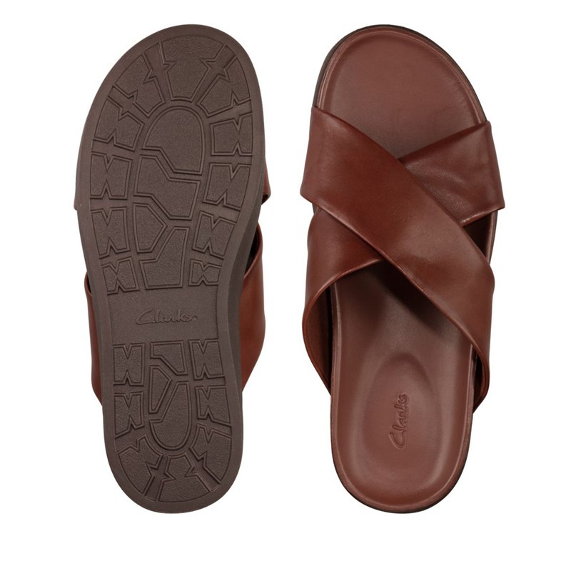 Mulas Clarks Sunder Cross Hombre Marrones | 34843182