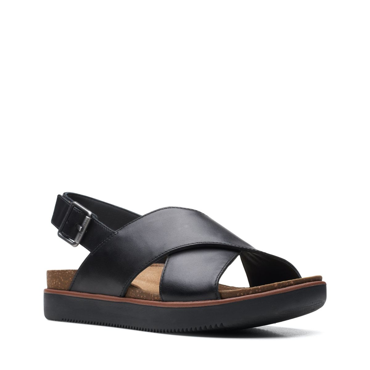 Sandalias Clarks Elayne Cross Mujer Negras | 76059124