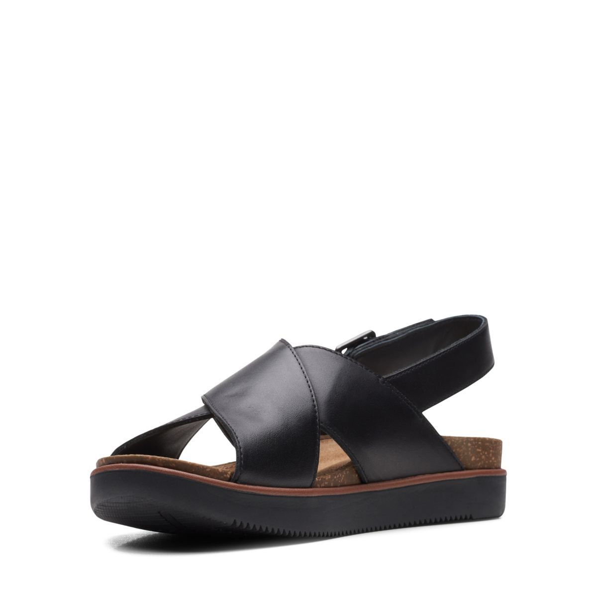 Sandalias Clarks Elayne Cross Mujer Negras | 76059124