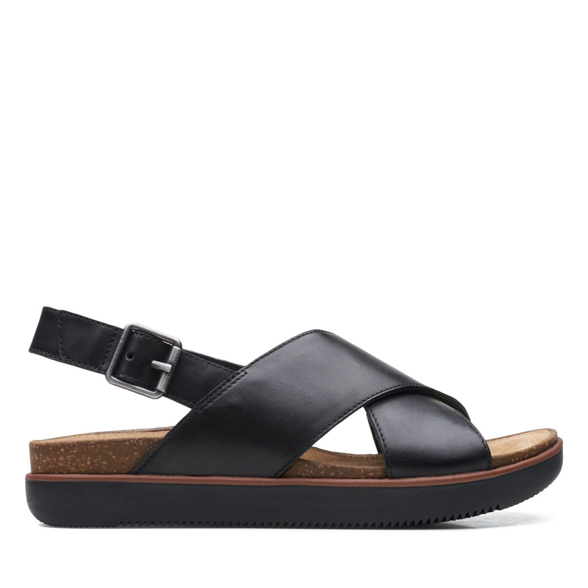 Sandalias Clarks Elayne Cross Mujer Negras | 76059124