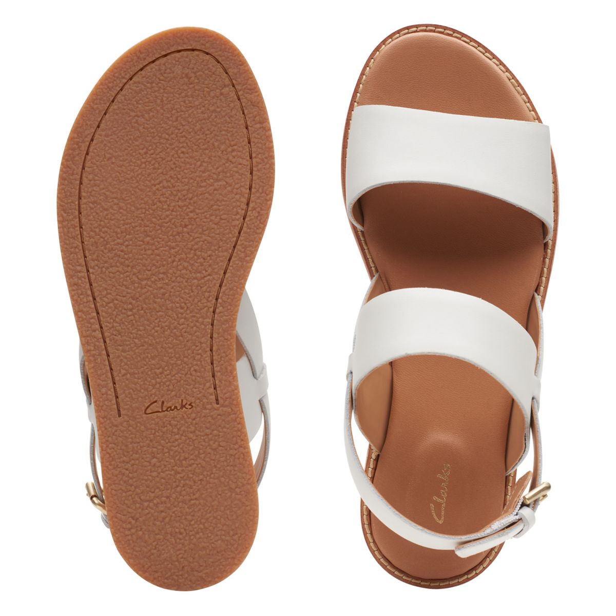 Sandalias Clarks Karsea Correa Mujer Blancas | 15327532