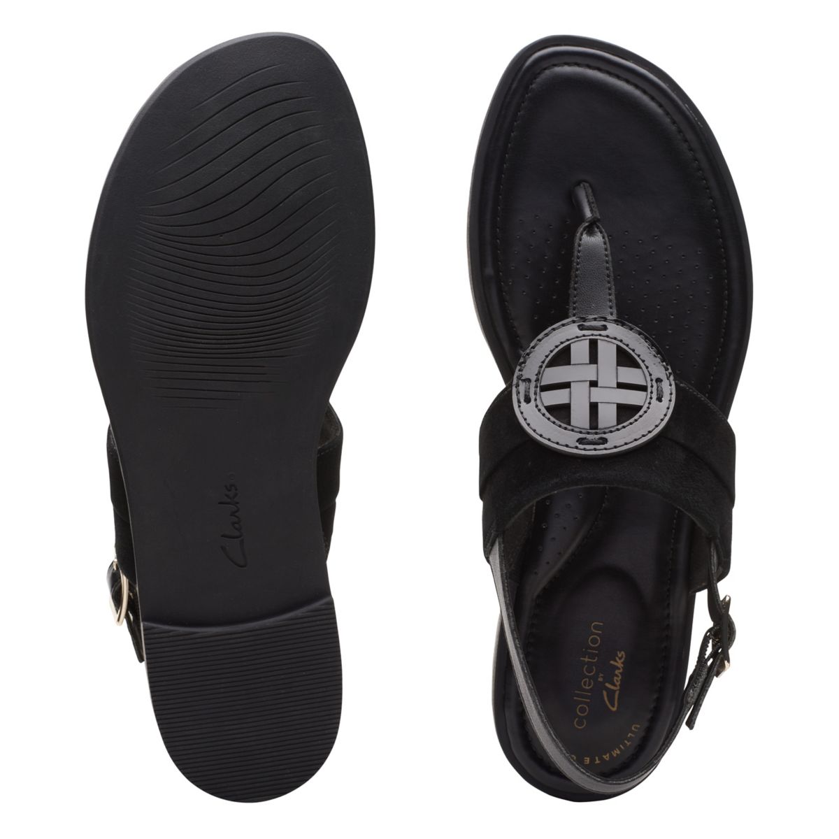 Sandalias Clarks Reyna Glam Mujer Negras | 40885250