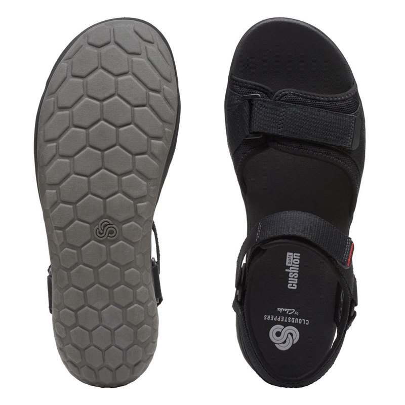 Sandalias Clarks Step Beat Sun Hombre Negras | 80338331