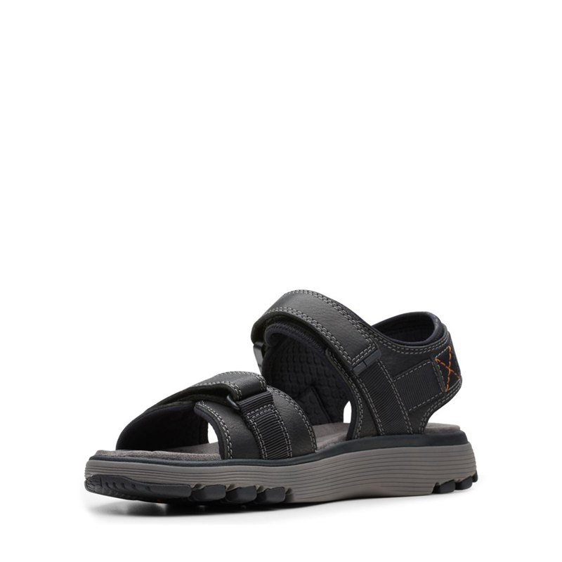 Sandalias Clarks Un Trek Part Hombre Negras | 12526739