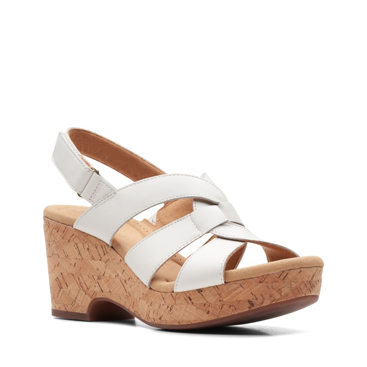 Sandalias Cuña Clarks Giselle Beach Mujer Blancas | 83171022