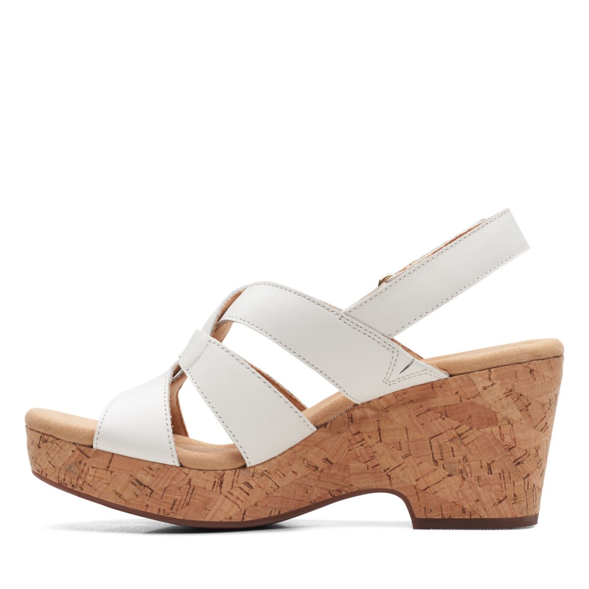 Sandalias Cuña Clarks Giselle Beach Mujer Blancas | 83171022