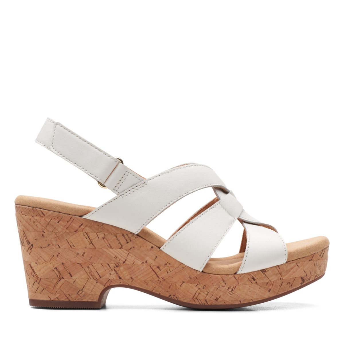 Sandalias Cuña Clarks Giselle Beach Mujer Blancas | 83171022