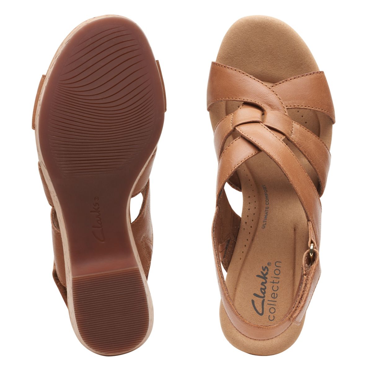 Sandalias Cuña Clarks Giselle Beach Mujer Marrones | 95328261