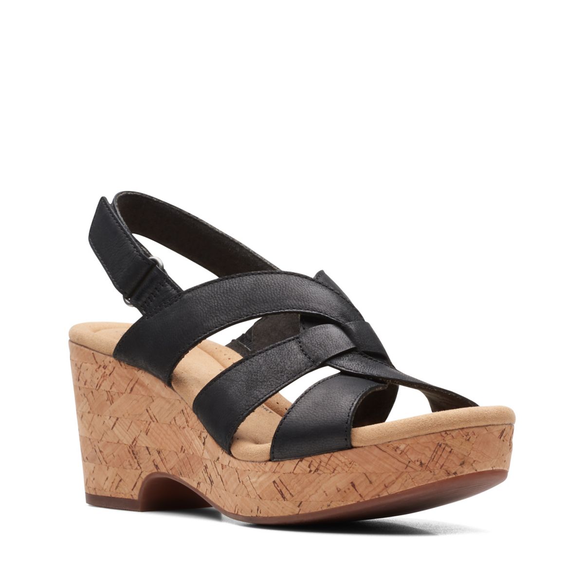 Sandalias Cuña Clarks Giselle Beach Mujer Negras | 99128666