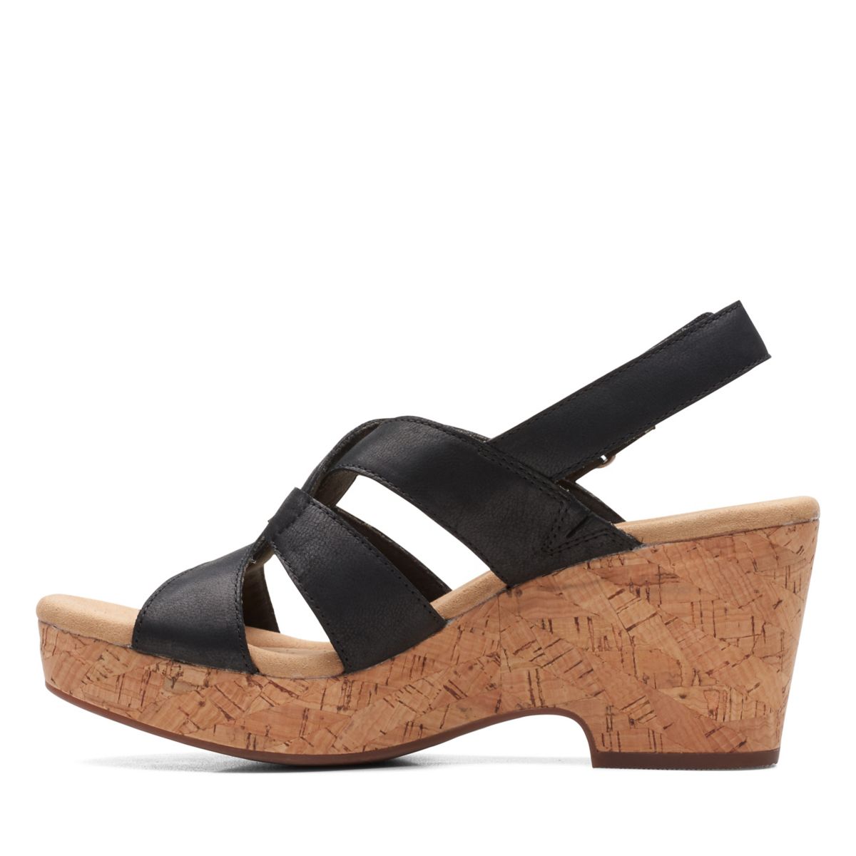 Sandalias Cuña Clarks Giselle Beach Mujer Negras | 99128666