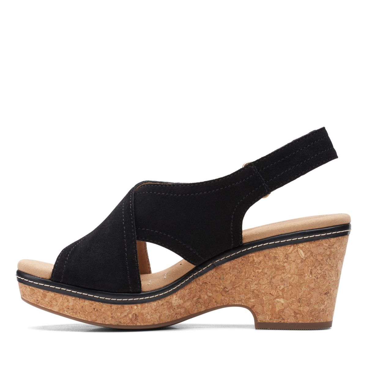 Sandalias Cuña Clarks Giselle Cove Mujer Negras | 27051501